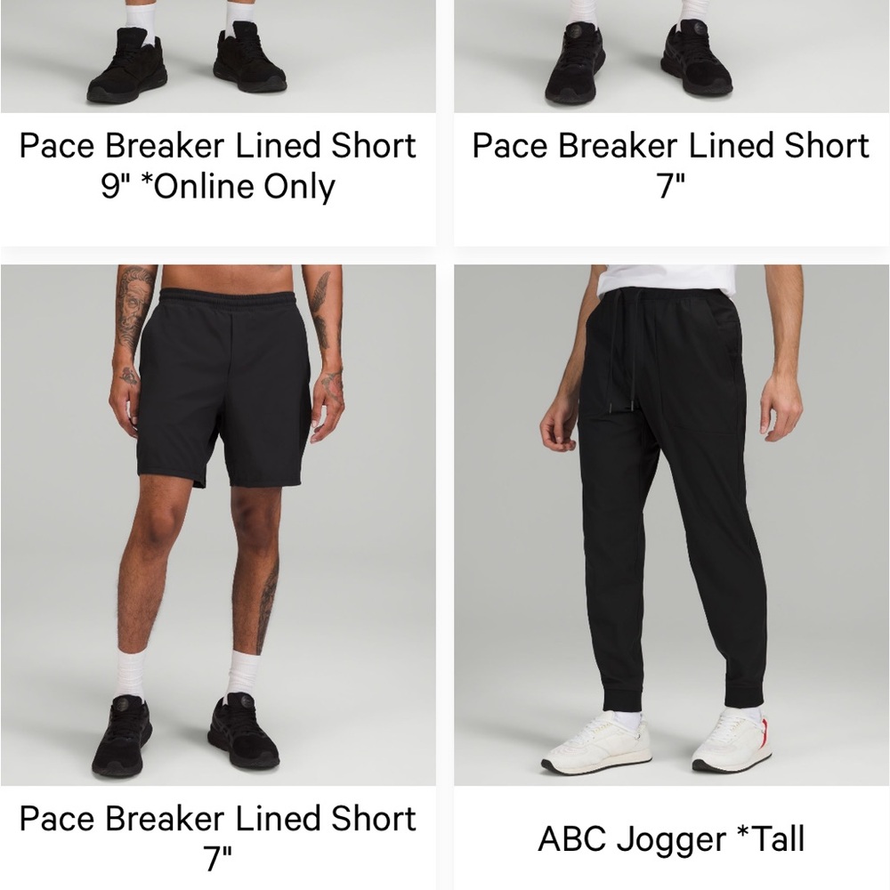 Men’s lululemon pace breaker short